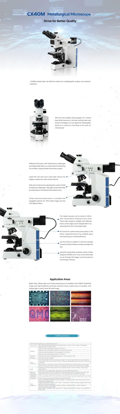 CX40M Upright Metallurgical Microscope view 2