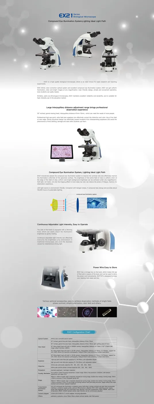 EX21 Research Compound Biological Microscope view 2