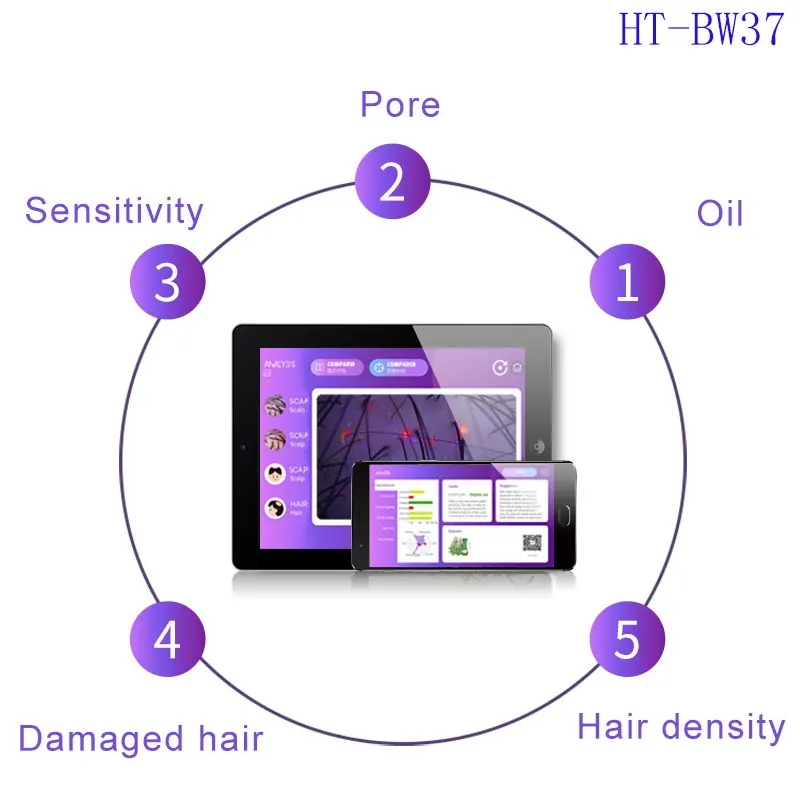 HT-BW37 Wireless WIFI Trispectral AI Intelligent Scalp Detector view 3