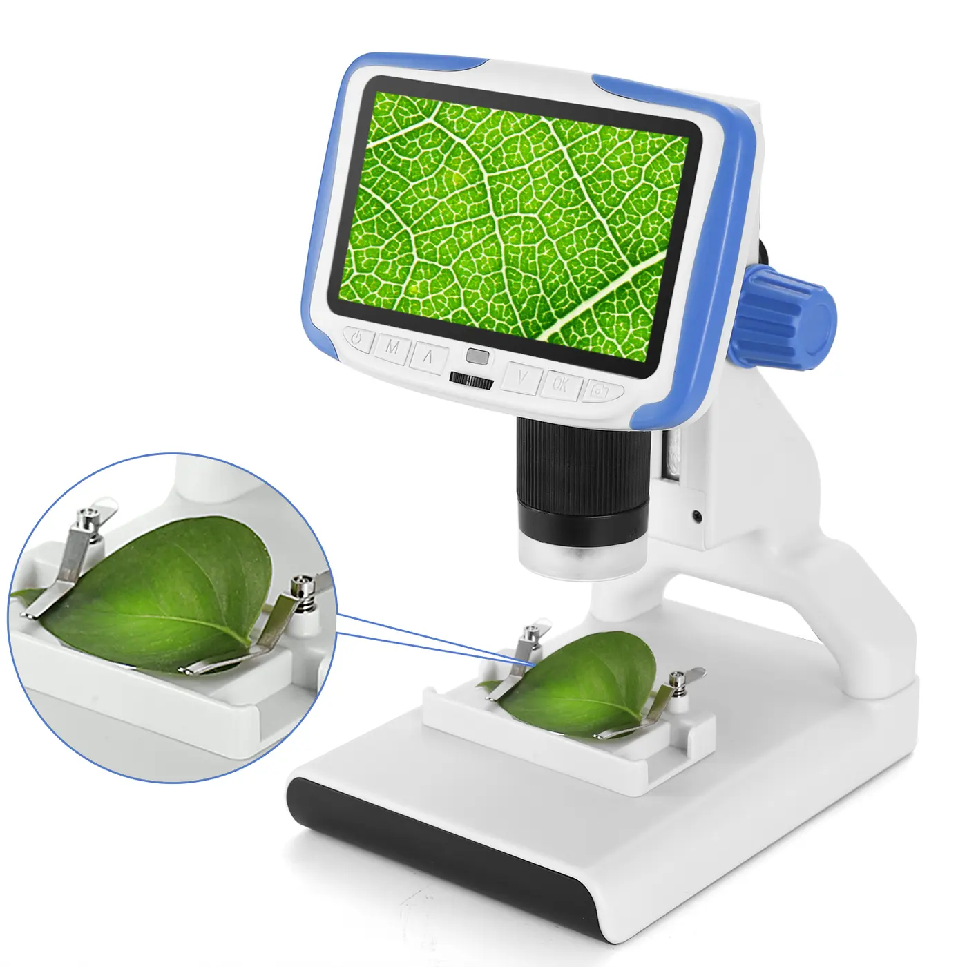 MD205 2M 200X 5” Children LCD Digital Microscope JPG/AVI