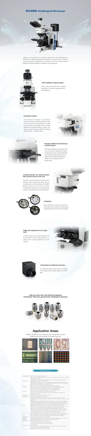 RX50M Upright Metallurgical Microscope view 2