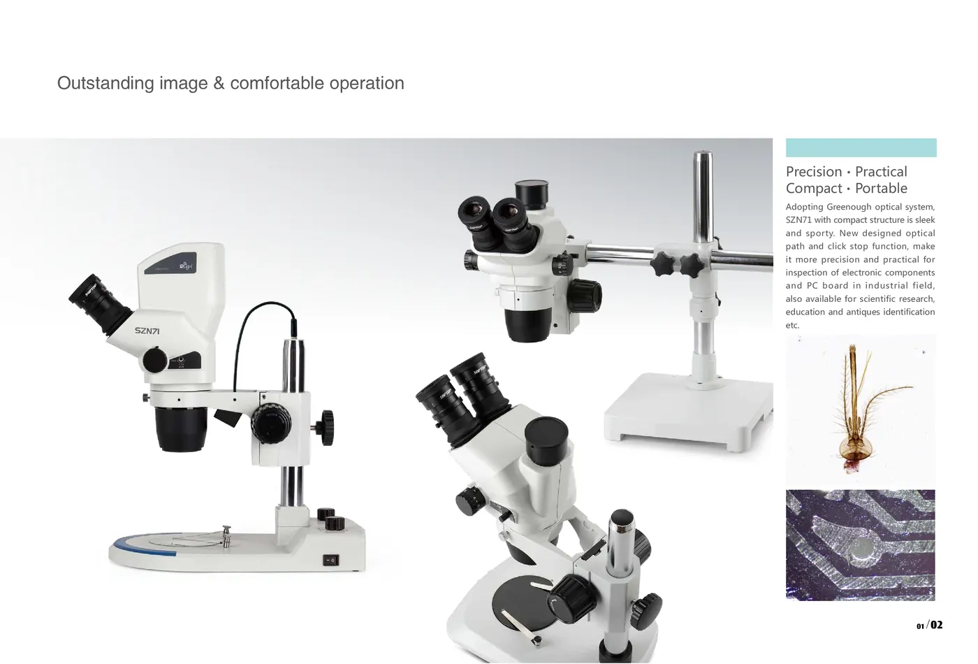 SZN71 Zoom Stereo Microscope view 3