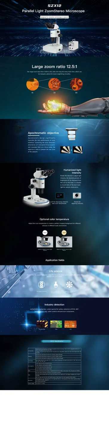 SZX12 Parallel Light Zoom Stereo Microscope view 2