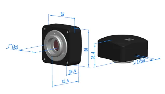 C3CMOS USB2.0 SONY C-mount Biological Microscope Camera view 2