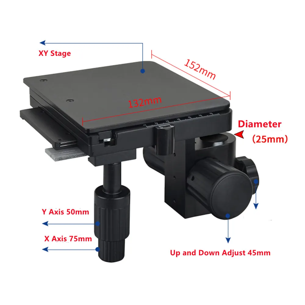 25mm XY Microscope Stage with Bracket
