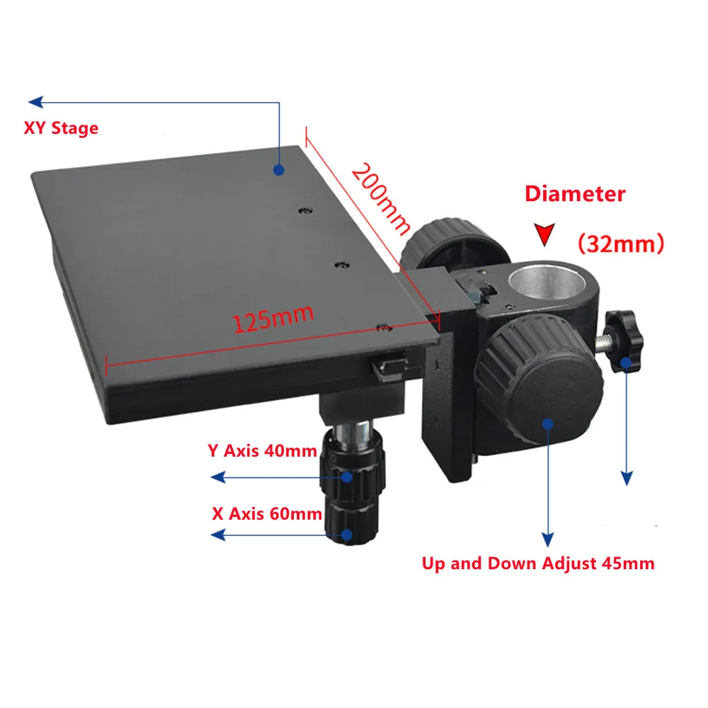 32mm XY Microscope Stage with Bracket