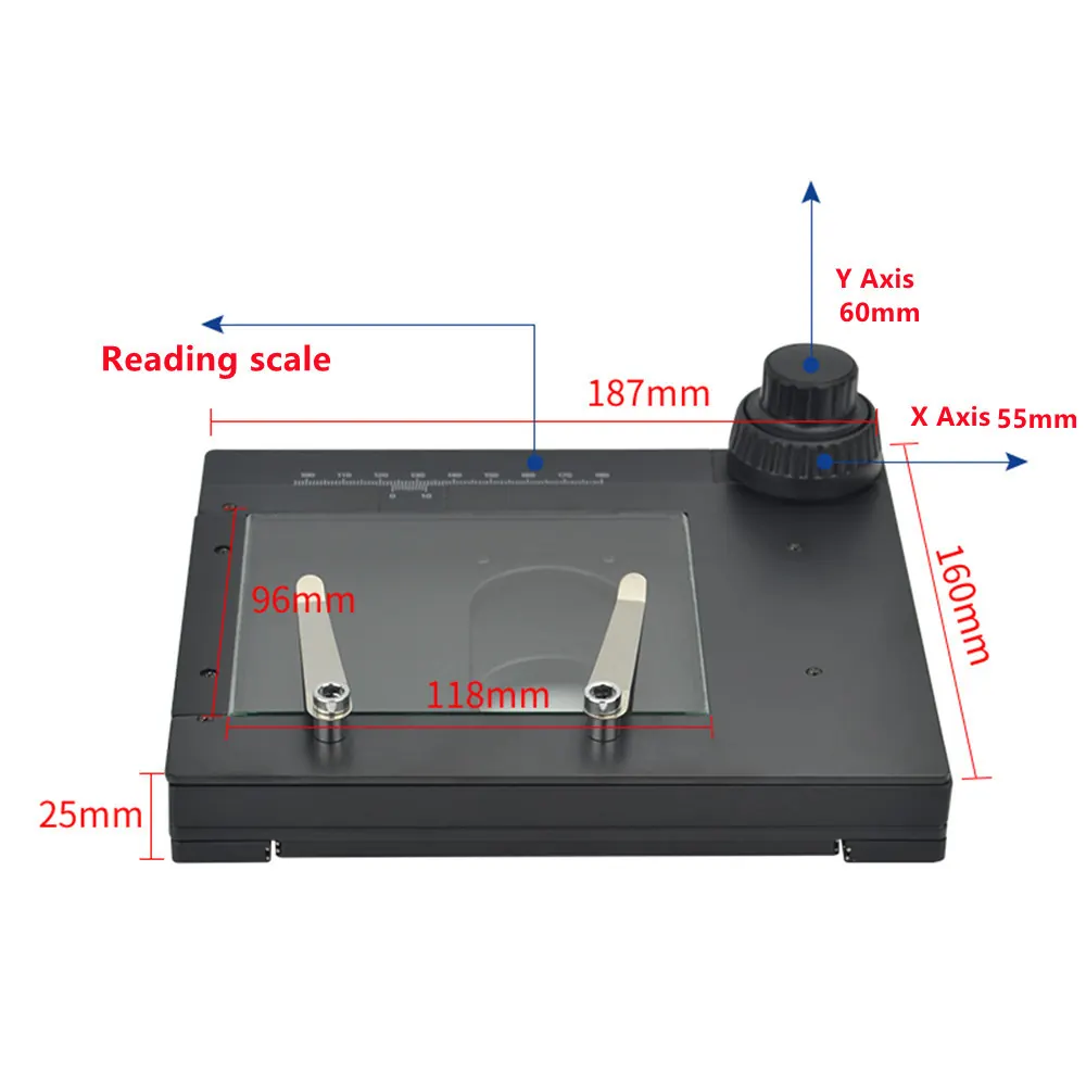 XY Moving Microscope Stage (with glass surface) view 2