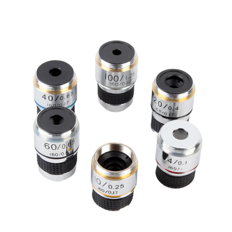 185 Metal Copper Achromatic Optical Microscope Objective Lens