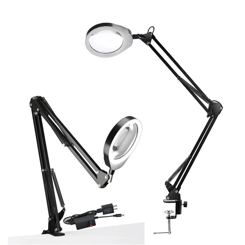AM-43B 10X 10X20X Optical Large Lens Magnifying Glass Lamp