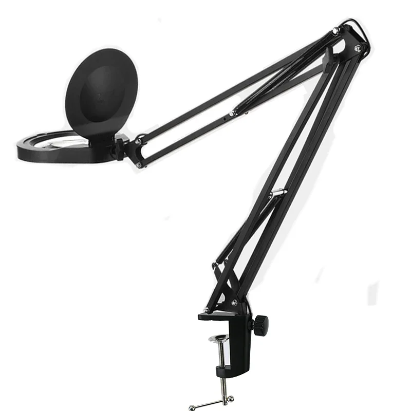 AM-44A 3X,5X,8X,10X or 10X20X Magnifying Glass Lamp Clamp Adjustable