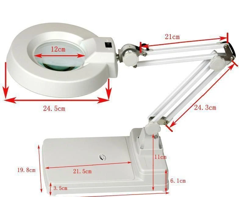 LT-86C 3x 5x 10x 15x 20x Desk Stand Magnifying Lamp PCB Inspection