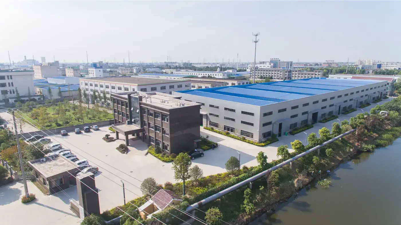 Aerial view of the Better Industry factory and office building in Shanghai