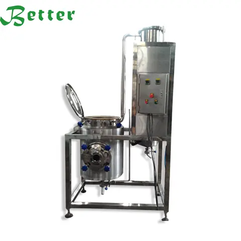 HEC10 plant essential oil extraction equipment with distillation pot, column and control panel