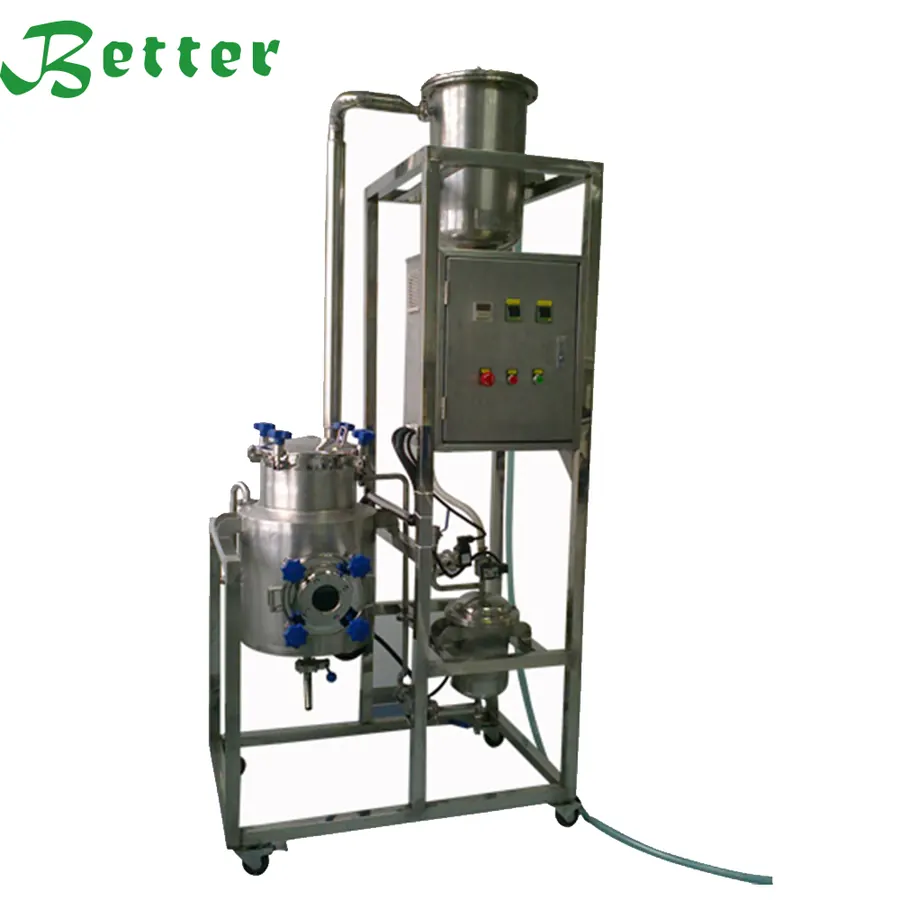 HEC20 citronella oil distillation plant with 20L pot, condensing column and control panel