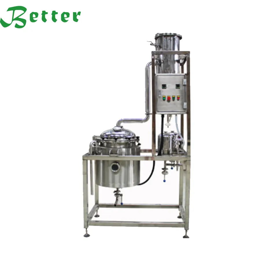 HEC50 lavender essential oil extraction machine with 50L distillation pot and condensing column