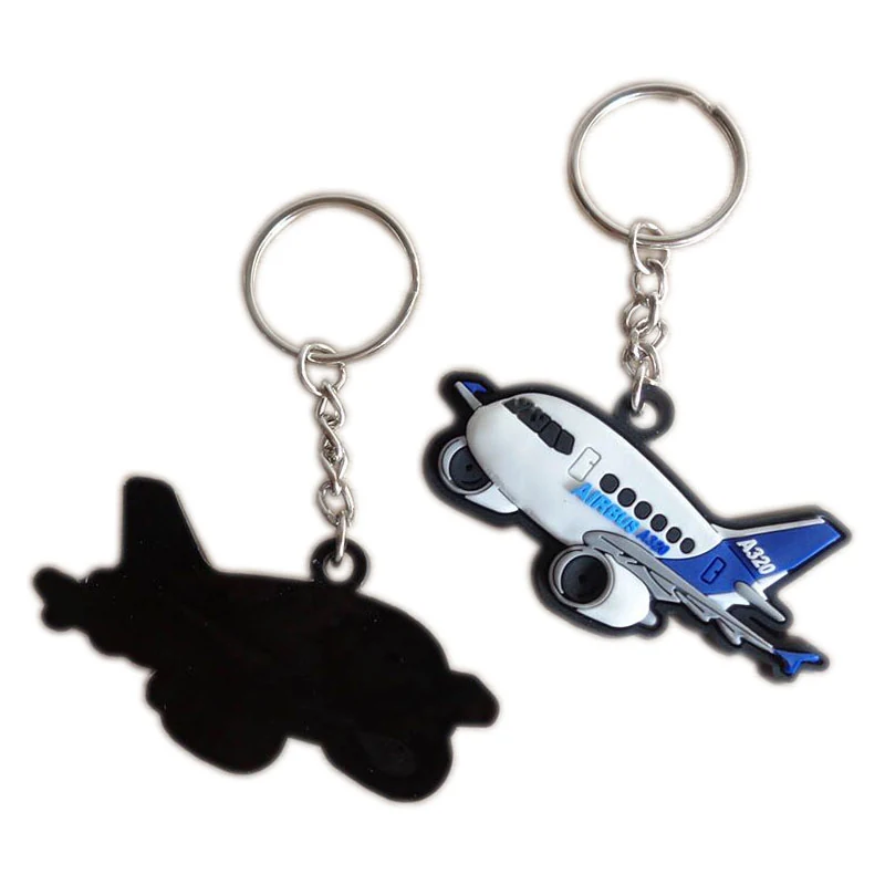 3D PVC bottle keychains in several colours