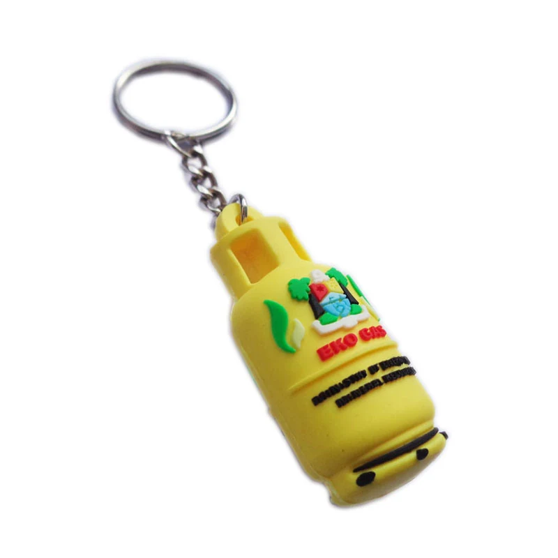 PVC bottle keychain shown from the reverse