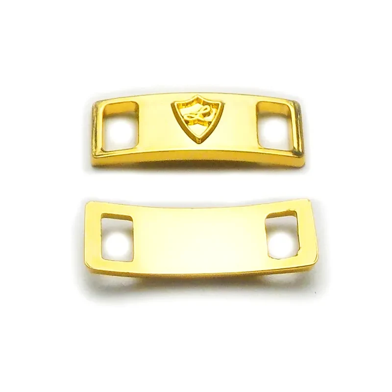 Custom gold 3D metal shoe charms
