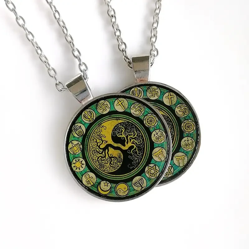 Custom printed metal necklace pendant