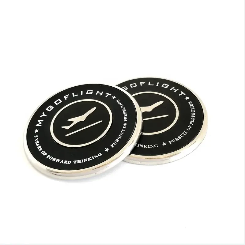Airplane relief cast metal cup coaster