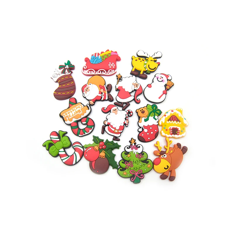 Moulded soft PVC Christmas fridge magnets