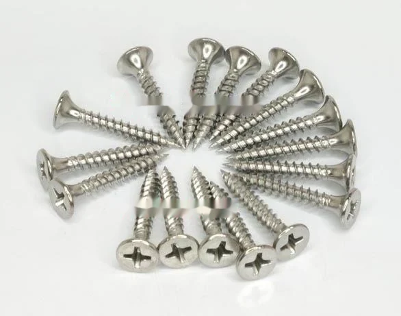 Stainless steel self drilling screws arranged in a radial pattern