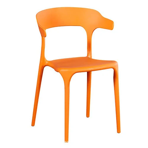 Modern plastic dining chair for high-turnover dining rooms