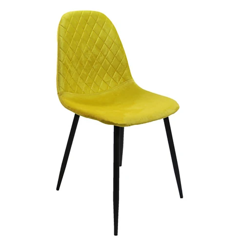 Velvet upholstered Eames-style dining chair - view 3