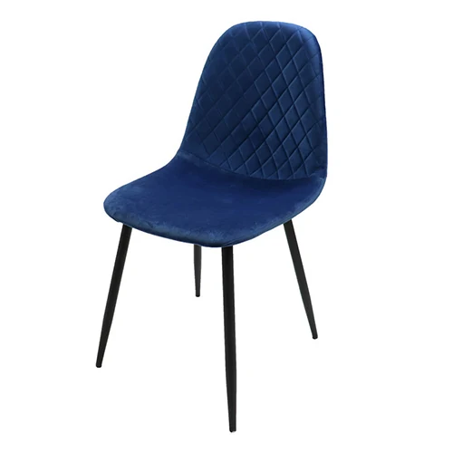 Velvet upholstered Eames-style dining chair - view 2