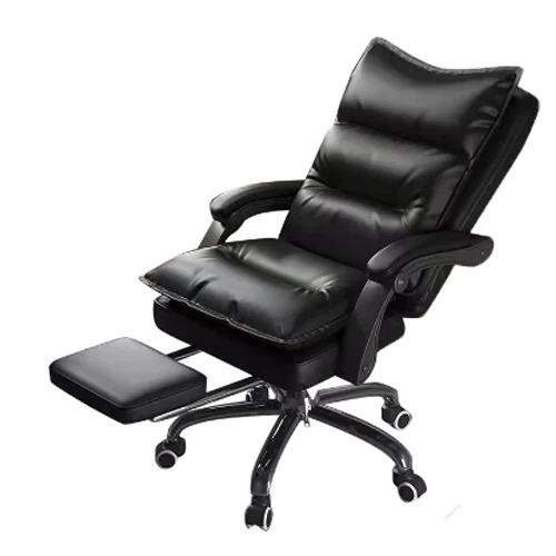BW3609 leather swivel chair with footrest