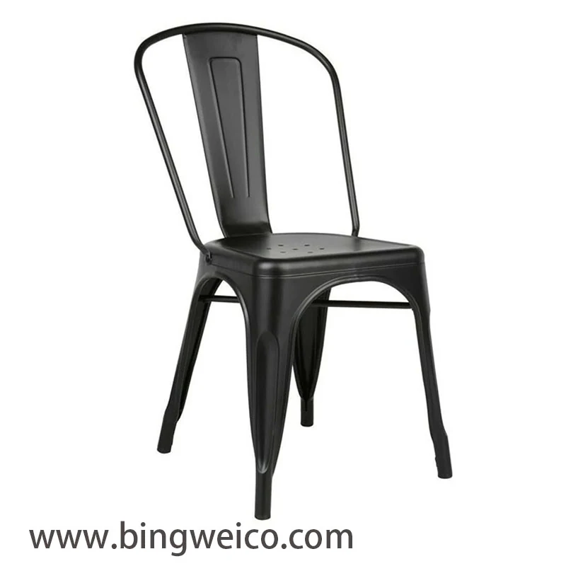 Metal stacking restaurant chair for high-volume venues - view 3