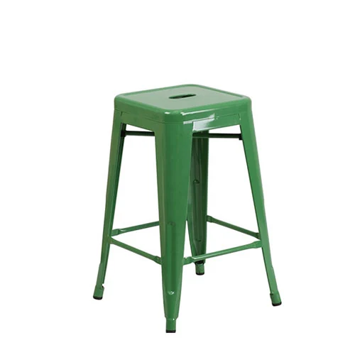 Stackable metal Tolix-style stool for terraces, bars and canteens - view 3