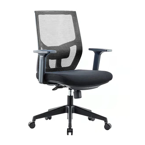 Mid back mesh chair with lumbar support and full adjustment, 45 cm