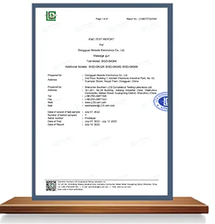 LVD test report held by Dongguan Beiside Electronics Co., Ltd