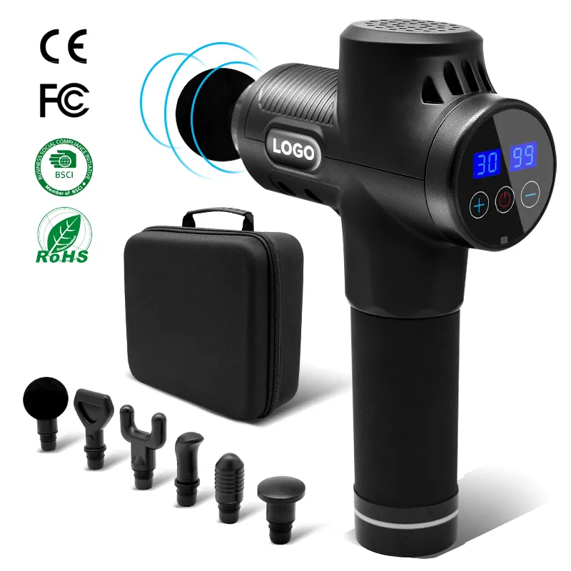 Custom Massage Gun Logo 30 Speed Muscle Percussive Therapy With Lcd Screen Portable Deep Tissue Percussion Massage Gun manufactured by Bisd