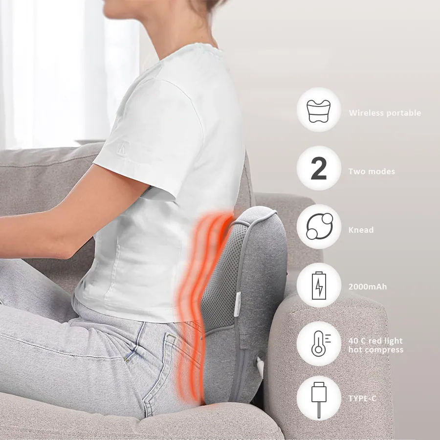 Memory Foam And Lumbar Support Shiatsu Japanese Relaxation Car Travel Massage Head Neck Body Back Pillow Neck With Heat Massager manufactured by Bisd