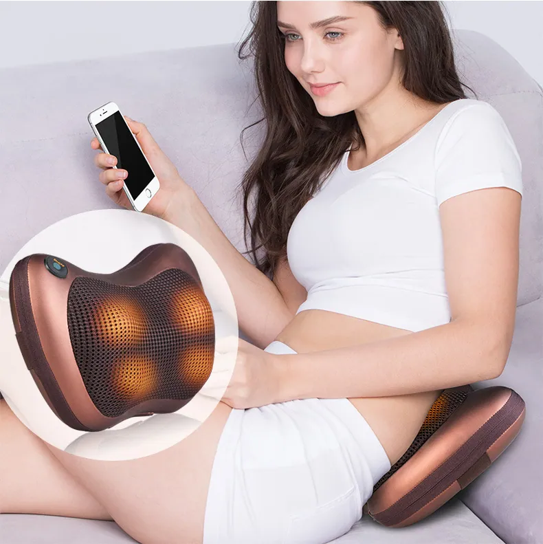 Popular Electric Car Head Massage Pillow Kneading Shiatsu Infrared Massage Pillow manufactured by Bisd