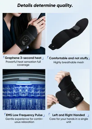 Cordless Electric Hot Compress Hand Strap Massage Belt Heating Airbag Wrist Massager detail view 6