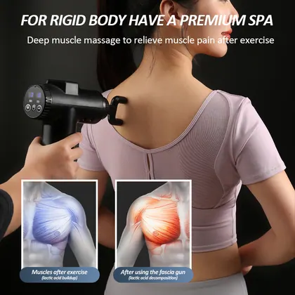 New High Quality Manufacturer Usb 99 Speed Handheld Professional Sports Electric Percussive Deep Tissue Muscle Massage Gun detail view 9