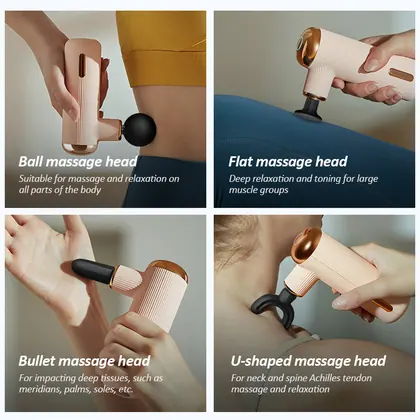 Small Fascia Gun Metal Muscle Massager Wholesale Pocket Fascia  Mini Electric Fitness Equipment Massage Gun detail view 6