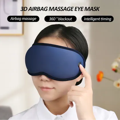 China Factory Customized Logo Wholesale Super Soft Sleep Weighted Eye Mask Sleeping Eyemask Airbag Eye Massage detail view 4