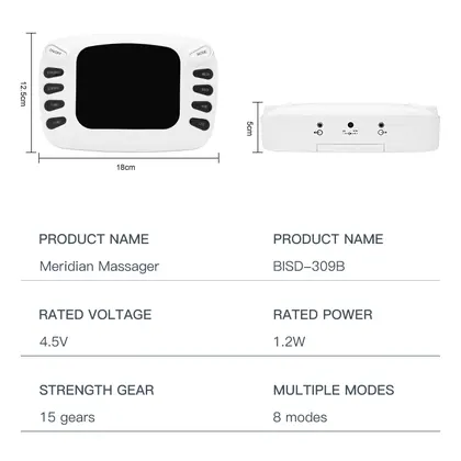 Digital Electronic Pulse Tens Unit Muscle Stimulator Acupuncture Pain Relief Massager Machine Physiotherapy Equipment detail view 3