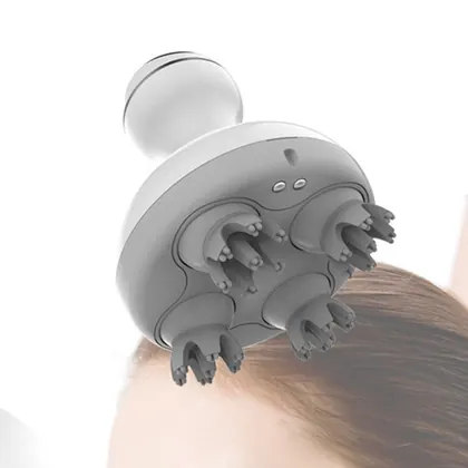 Wholesale Body Care Waterproof Vibrating Silicone Electric Hair Massager Scalp Brush Head Massager detail view 5