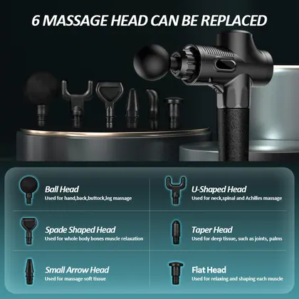 Custom Massage Gun Logo 30 Speed Muscle Percussive Therapy With Lcd Screen Portable Deep Tissue Percussion Massage Gun detail view 11