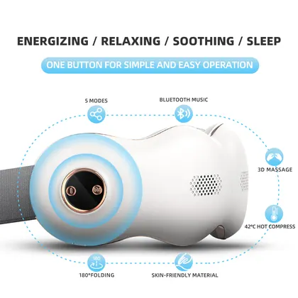 Oem Odm Foldable Wireless Air Pressure Environmentally Smart Electric Eye Massager Vibration detail view 7