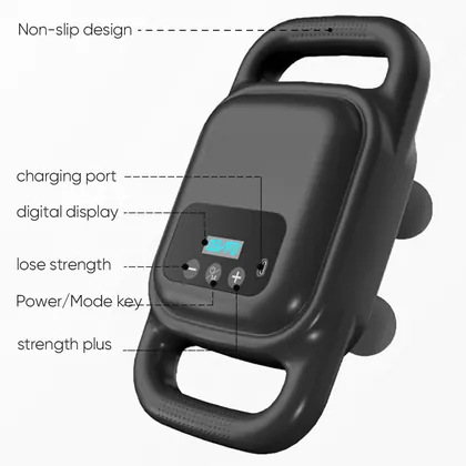 4-heads Handheld Body Back Massager,Portable Electric Deep Tissue Muscle Gun Massage detail view 5