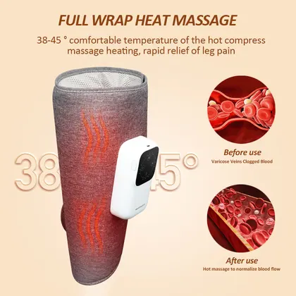 Vibration Heat Vibrwireless Air Compression Leg Wide Calf Massager Machine Rechargeable For Circulation And Relaxation detail view 10