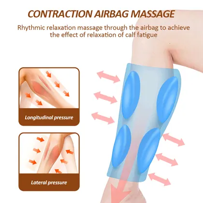 Vibration Heat Vibrwireless Air Compression Leg Wide Calf Massager Machine Rechargeable For Circulation And Relaxation detail view 7