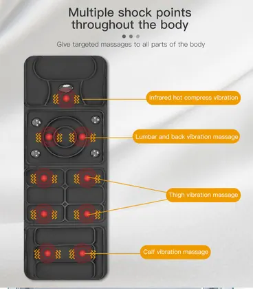 Oem Odm Massage Mat Mattress With Heating And Vibrating Full Body Shiatsu Electric Massage Mattress detail view 6