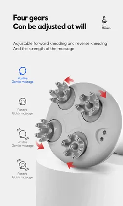 Portable Smart electric Silicone Handheld Waterproof head massager scalp massage Stress Relax Acupoint Massage for head detail view 24